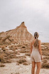 Young woman on the desert