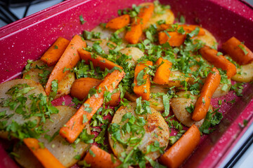 papas y zanahorias