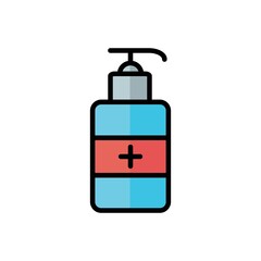 Hand Soap Flat Icon Color Design Vector Template Illustration