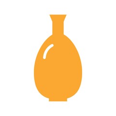 Vase Flat Icon Color Design Vector Template Illustration