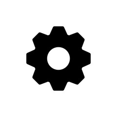 Cogwheel or gear glyph icon