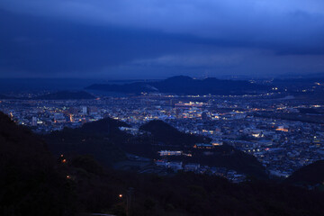 徳島市,夕景