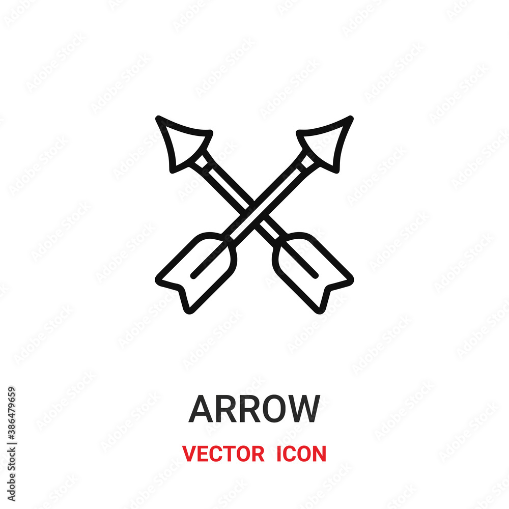 Aufkleber arrow icon vector symbol. arrower symbol icon vector for your design. modern outline icon for your w