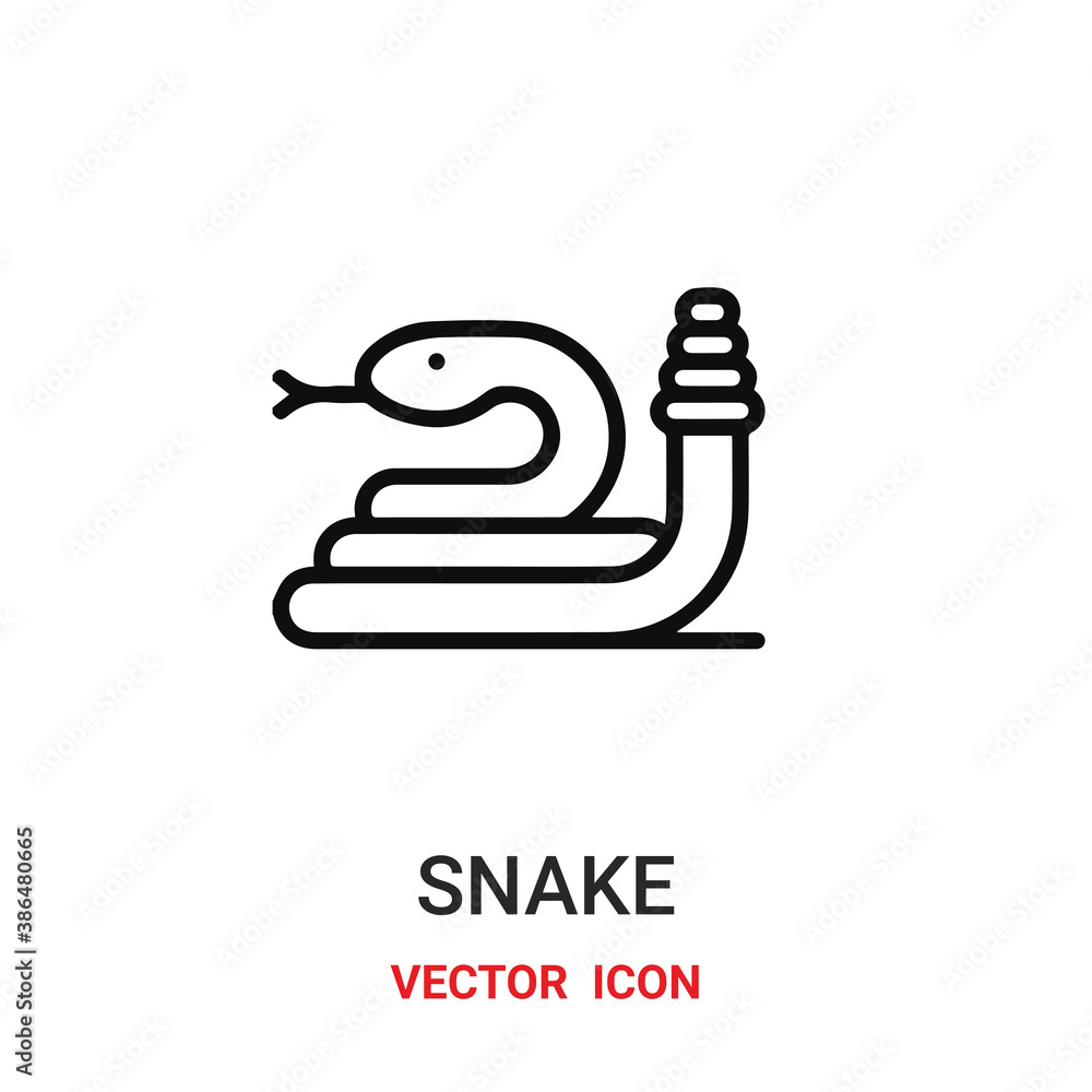 Poster snake icon vector symbol. snake symbol icon vector for your design. modern outline icon for your web