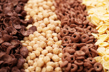Background of various corn flakes