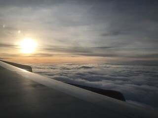 Fototapeta na wymiar sunset over the clouds