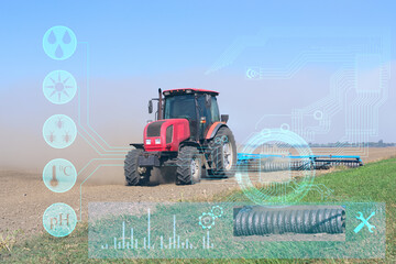 the concept of using modern technologies and artificial intelligence in agriculture when processing...