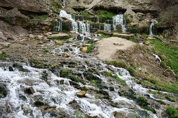 Slovenian keys in Izborsk on a spring day