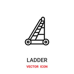 Ladder vector icon. Modern, simple flat vector illustration for website or mobile app.Stairs or airport ladder symbol, logo illustration. Pixel perfect vector graphics