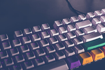Fototapeta premium colored keyboard buttons