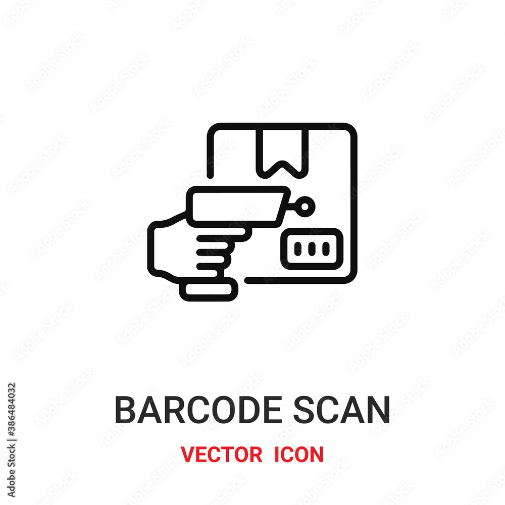 Poster scan barcode vector icon. modern, simple flat vector illustration for website or mobile app.scan sym