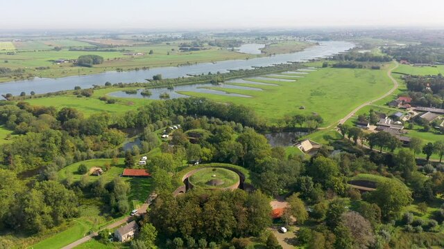 Everdingen, Utrecht / The Netherlands - October 1th 2020: Fort Everdingen, part of the old Dutch Waterline 