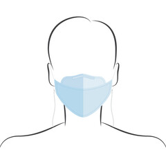Face Mask Necklace, N95 Face Mask, KF94 Face Mask, KF95 Face Mask, Disposable Face Mask, Global Pandemic, Covid-19, Coronavirus Vector Illustration Background