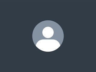 Photo profile icon. Customer white contour avatar interface thin graphic line design social media.