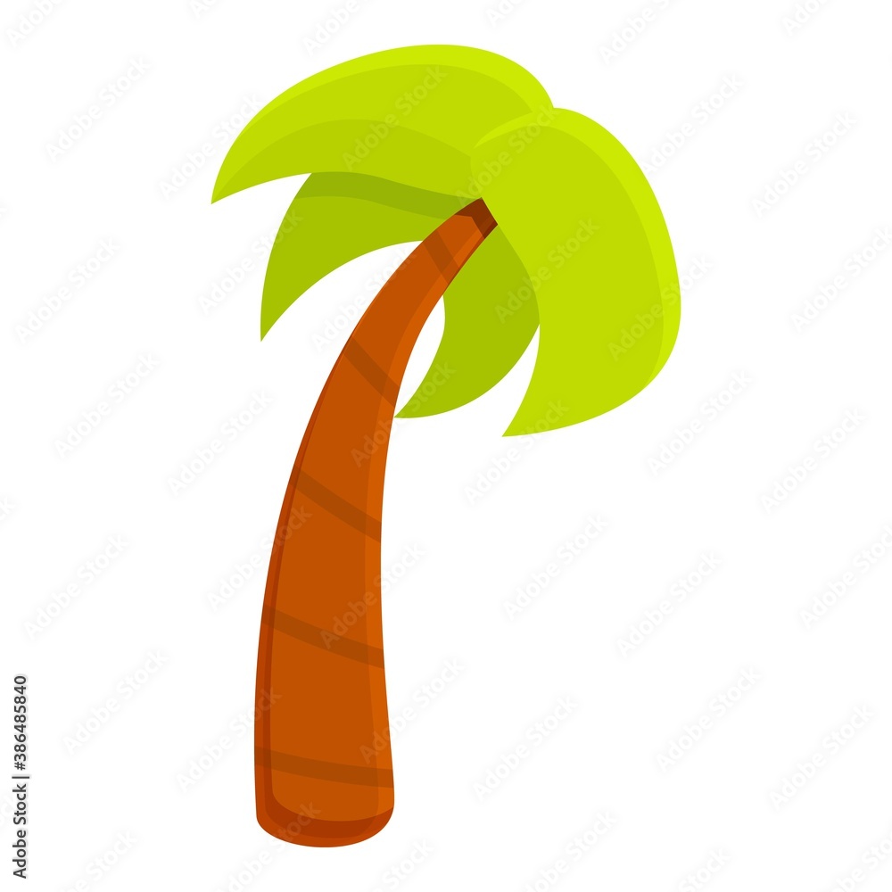 Poster tall palm tree icon. cartoon of tall palm tree vector icon for web design isolated on white backgrou