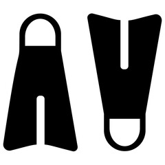 
An icon showing graphical representation for swimming fins
