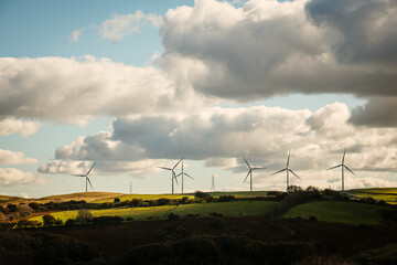 Wind farm in Rhondda Cynon Taff, Wales