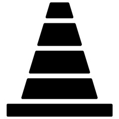 
Traffic cone glyph design showing under construction and under maintenance concept
