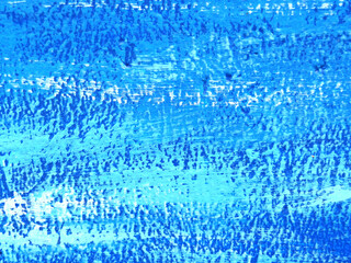 青色のペンキを塗った刷毛ムラ