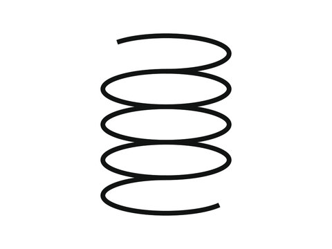 Spiral Spring Detail Icon Vector Illustration EPS 10