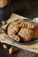 bread with sesame seeds