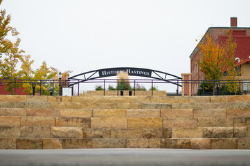 Archway in downtown city