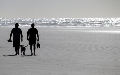 couple walking on the beach