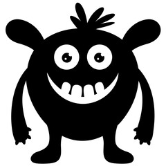 Obraz premium big ears alien monster with scaring expressions 