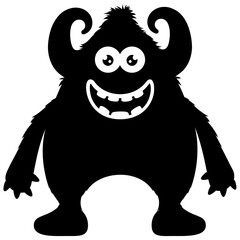 
zombie monster and big screaming mouth, argus panoptes flat icon 
