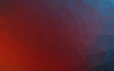 Dark Blue, Red vector shining triangular template.