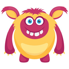 
big ears alien monster with scaring expressions 
