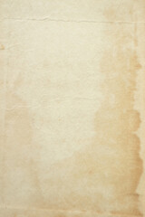 yellowed blank sheet of old paper close, soft focus