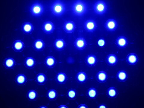 LED PAR Light background,Close up of LED lighting equipment, LED forstage professional lighting device colored. Led lights for disco.