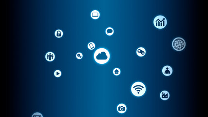 Technology Icon Network Symbol Digital devices 3D illustration