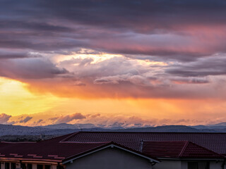 Fototapeta premium wonderful sunset seen from my balcony