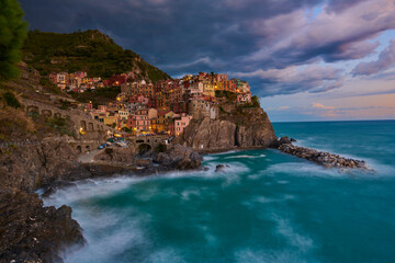 Fototapeta na wymiar Landscape of Manarola, Liguria Italy