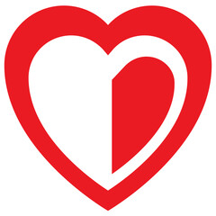 
Love sign in blood color showing heart symbol icon
