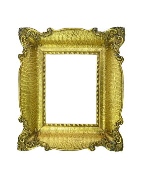 recommend clip art: Antique gilded Frame Isolated with Clipping Path. Golden vintage frame.