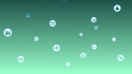 Technology Icon Network Symbol Digital devices 3D illustration