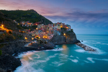 Landscape of Manarola, Liguria Italy