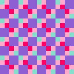 Barn quilt pattern, Amish Patchwork design, Abstract geometric tiled trail Vector illustration