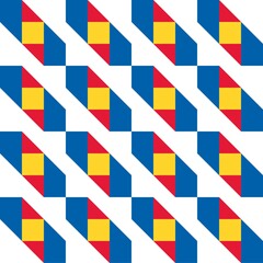 Barn quilt pattern, Amish Patchwork design, Abstract geometric tiled trail Vector illustration
