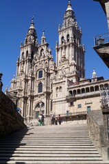 Fototapeta na wymiar Paisagem da Catedral de Santiago de Compostela / Espanha