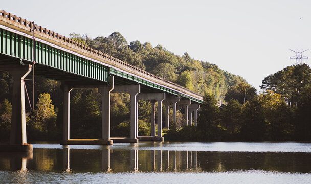 Oak Ridge, TN train trestle over river