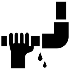 
Pvc water pipes fitting or sewage water pipes icon graphic 
