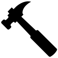 
Screwdriver and hammer crossed together denoting meaning to repair tools
