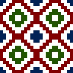 Barn quilt pattern, Quilting blocks, Patchwork design, Abstract geometric tile Vector illustration