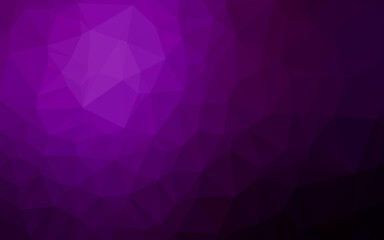 Dark Purple vector blurry triangle template.