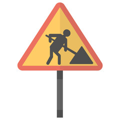 
Temporary road works sign 
