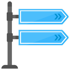 Obraz premium Three arrow heads pointing in opposite directions, showcasing finger post icon 